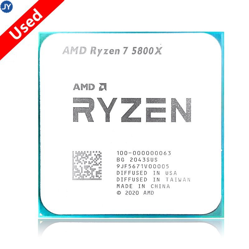 หน่วยประมวลผล CPU AMD Ryzen 7 R7 5800X 3.8GHz Eight-Core 16-Thread 7NM L3=32M มือสอง