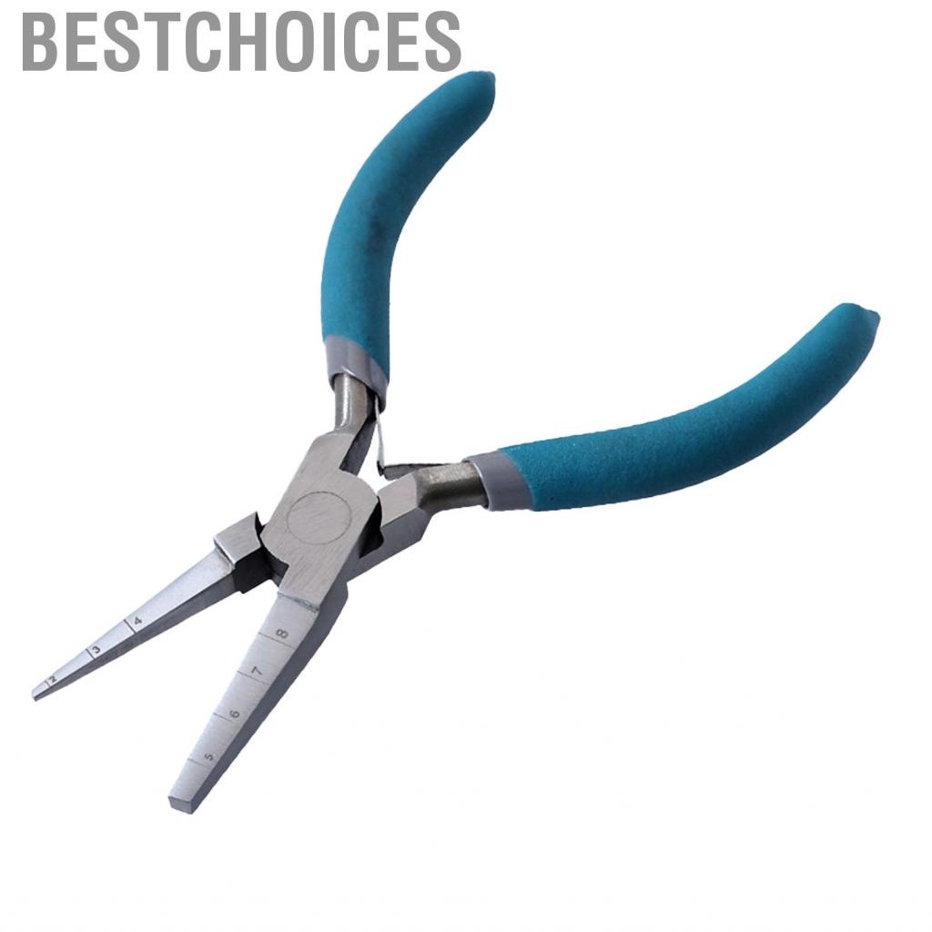 Bestchoices 6in Double Square Nose Winding Pliers Multifunctional Wire Looping with Scales for Crafts Jewelry Making