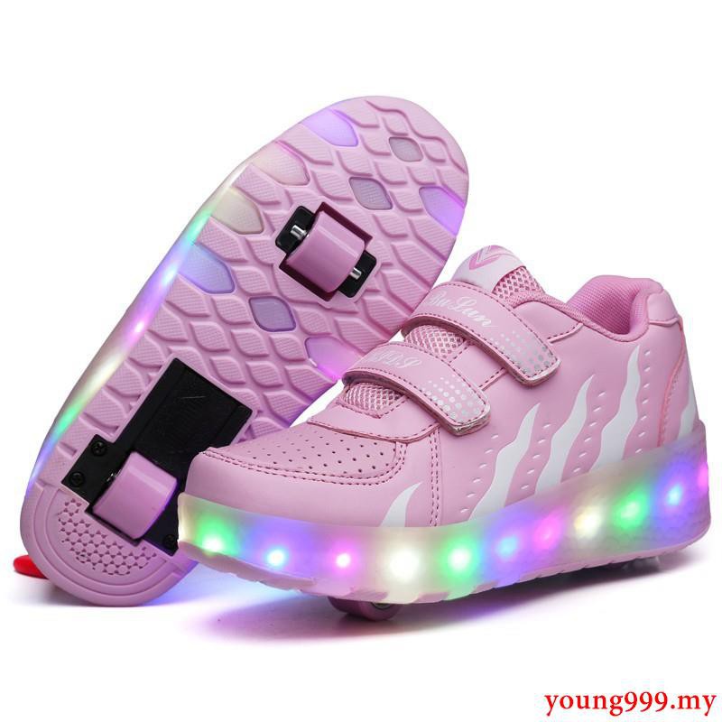 รองเท้าเปล่งแสงสองล้อ Heelys โรลเลอร์สเก็ต เหมาะสำหรับเด็กและเยาวชน ขนาด 27-39