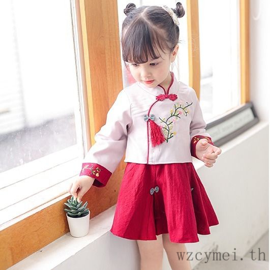 【พร้อมส่ง】ชุดปีใหม่/chinese new year dress/ชุดกี่เพ้า/ชุดจีนโบราณ ชุดเดรส แฟชั่นฮั่นฝู สไตล์จีนโบราณ สําหรับเด็กผู้หญิง