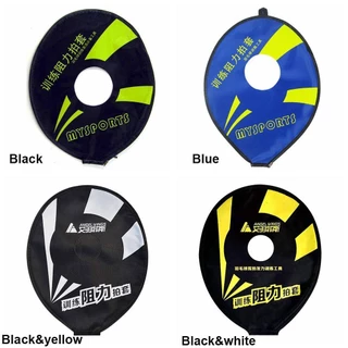 ปลอก RIPPL Racquet, อุปกรณ์เสริมการฝึกอบรมไม้แบดมินตันฝาครอบความต้านทาน, สีดําสีฟ้าแกว่งตีผ้าใบความแข็งแรงออกกําลังกาย