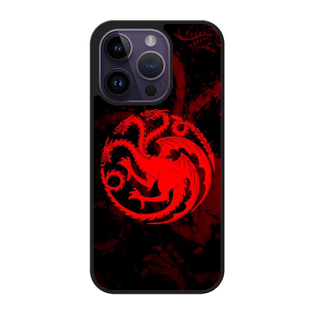 Game Of Thrones Targaryen TPU Glass เคสโทรศัพท์มือถือ IPhone XS 15 16 Pro MAX Plus