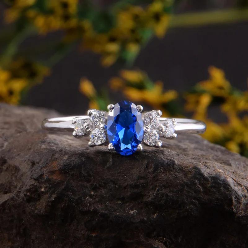 แฟชั่น 925 เงินสเตอร์ลิง Elegant Lady รูปไข่ Zirconia แหวนสําหรับหมั้นพิธี Timeless เครื่องประดับสําหรับงานแต่งงานแฟชั่นนิ้วมืออุปกรณ์เสริม ราคา ถูกที่สุด ดีลบีเคเค แกลเลอรีภาพที่ 5
