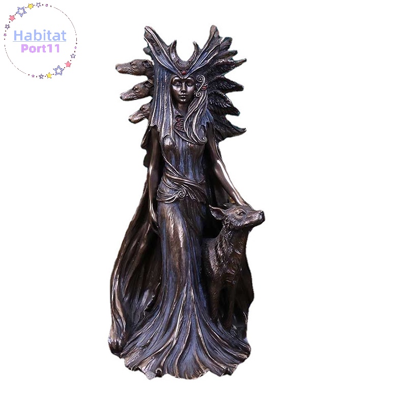 HabitatPort Hecate Greek Goddess Of Her Hounds รูปปั้น Figurine Modern Art เรซิ่น Hound ประติมากรรมห
