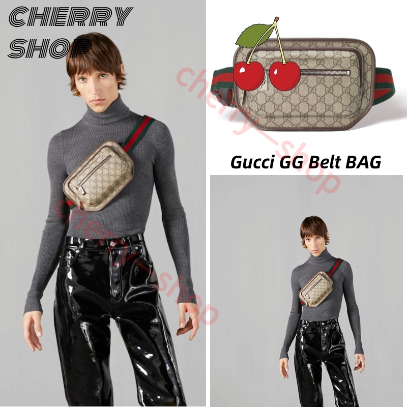 กุชชี่ Gucci GG Belt BAGWaist Bags &amp; Chest Bagsแพ็คหน้าอก กระเป๋าคาดเอวผู้ชาย
