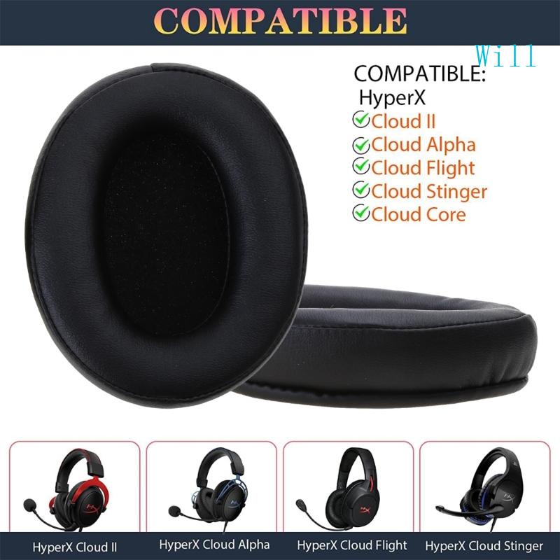แผ่นฟองน้ํารองหูฟัง แบบเปลี่ยน สําหรับ Hyperx Cloud II 2