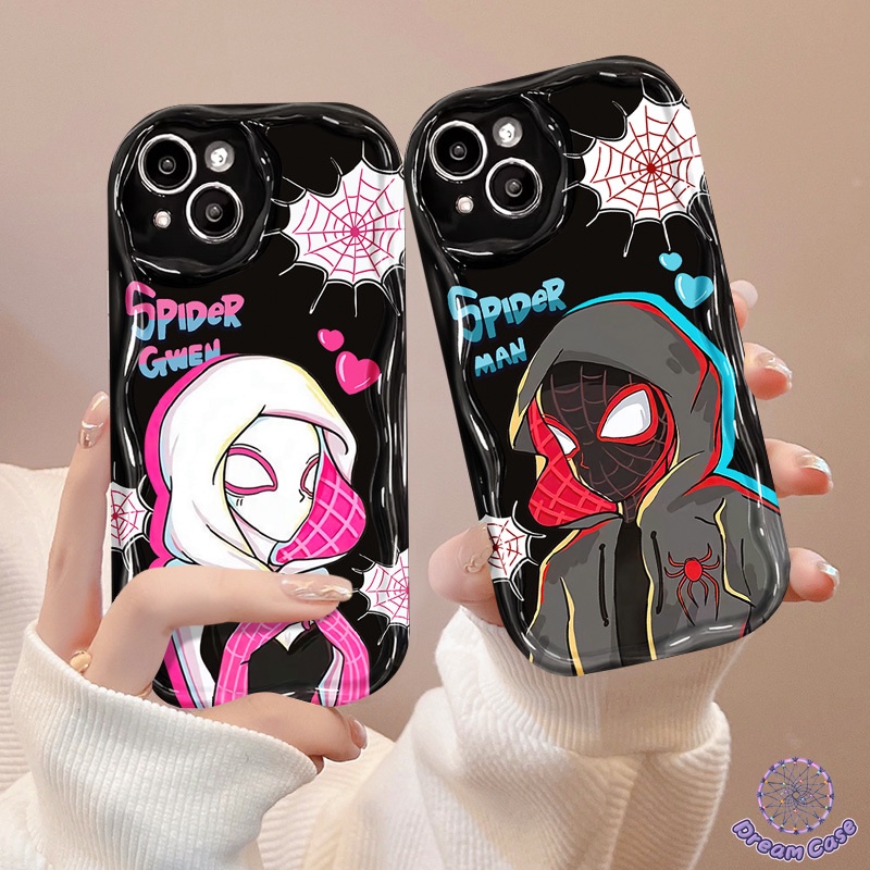 มหัศจรรย์อะนิเมะ Spiderman คู่กรณีโทรศัพท์สำหรับ iPhone 11 12 14 15 13 Pro Max 7Plus 14 15 8 7 Plus X XR XS Max SE 8Plus