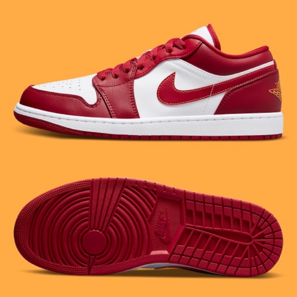 Nike Air Jordan1 Low "Reverse Black Toe","Cardinal Red"(DC0774-160/553558-607)  รองเท้า Hot sales