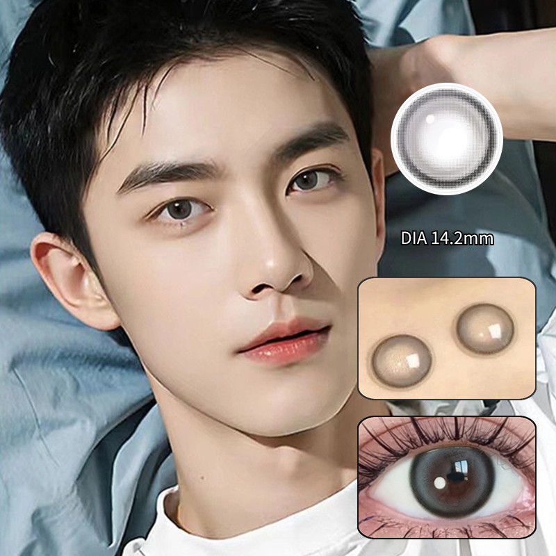 คอนแทคเลนส์สีธรรมชาติ Hsd 1 ปี พร้อมกล่อง สําหรับผู้ชาย และผู้หญิง 1 คู่