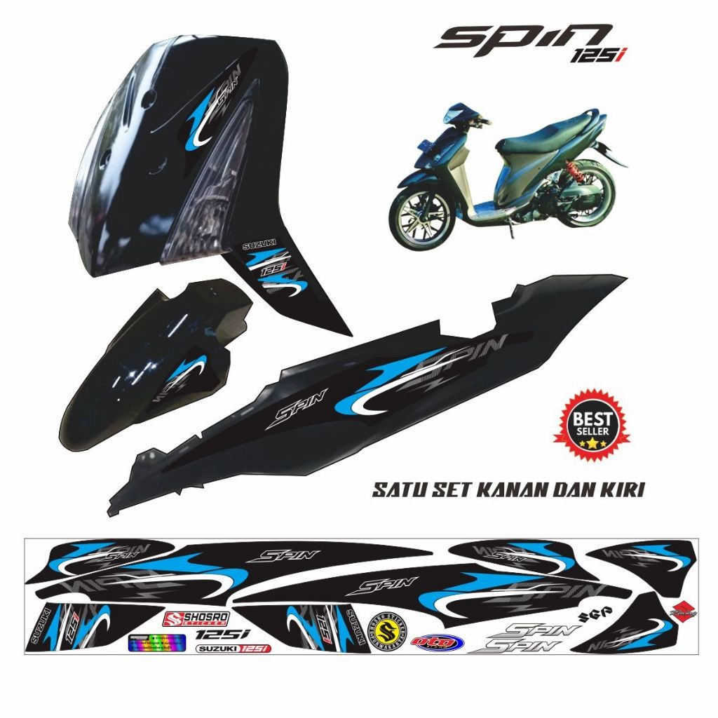 Striping SPIN 125 SR / สติ๊กเกอร์ SPIN 125 สติ๊กเกอร์ / สติ๊กเกอร์ / แถบ SUZUKI SPIN COOL MOTIFS