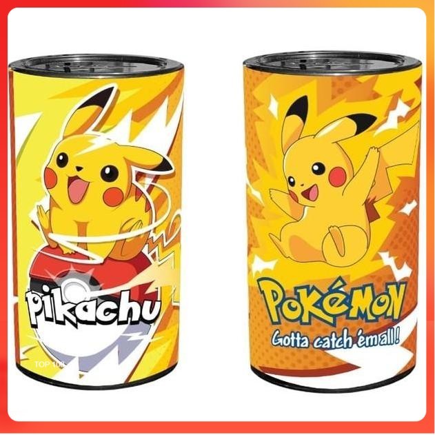 กระปุกออมสินตัวละครปิกาจูน่ารักเปิดและปิดถาวรพลาสติกเด็กจัมโบ้ 10x20 ซม. ขนาดใหญ่ป้องกันระยะยาว