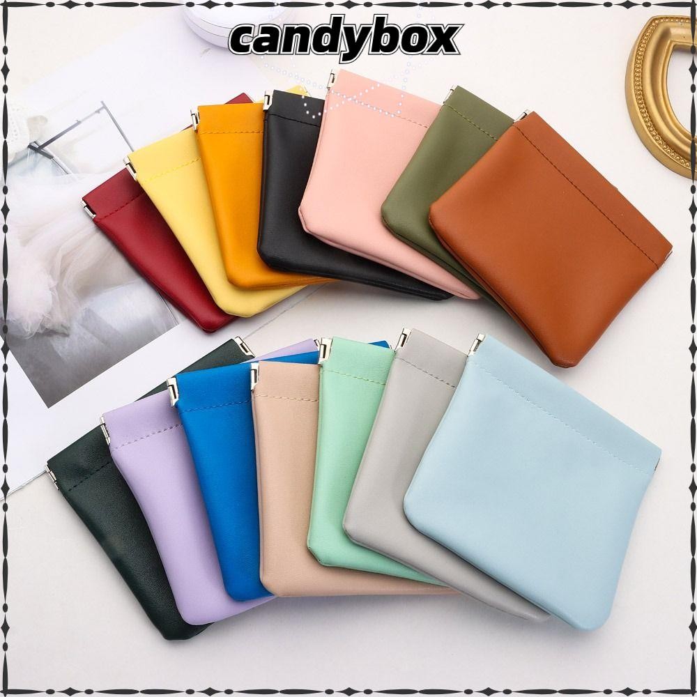 Candybox กระเป๋าใส่เหรียญ PU Leather Credit Card Holder Key Pouch Wallet