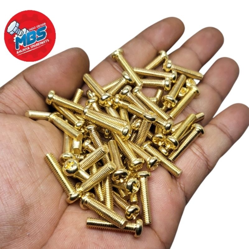 BOLT PROBOL M4X20MM GOLD KUNIN GOLD BOLT 7 LENGTH 2CM ORIGINAL TITANIUM