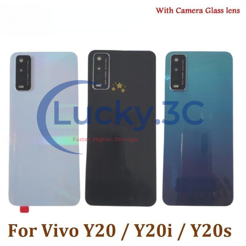 สําหรับ Vivo Y20 Y20S Y20i ฝาครอบแบตเตอรี่ฝาหลังด้านหลังประตูด้านหลังฝาครอบกรณี