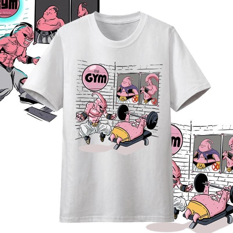 GYM Barbell รูปแบบบุคลิกภาพยักษ์พิมพ์เสื้อยืดแขนสั้นสำหรับผู้ชายและผู้หญิง 200 กรัมน้ำหนักผ้าฝ้ายสำหรับผู้ชายและผู้หญิง