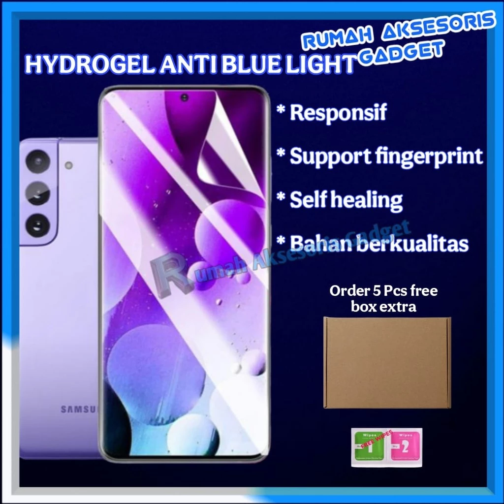 ฟิล์มไฮโดรเจลกรองแสง HP สำหรับ Xiaomi POCO F1 F3 F4 F5 F6 Pro GT M3 M4 M5 M5S M6 X3 Pro NFC X4 X5 X6 11T 12T 13T 14T