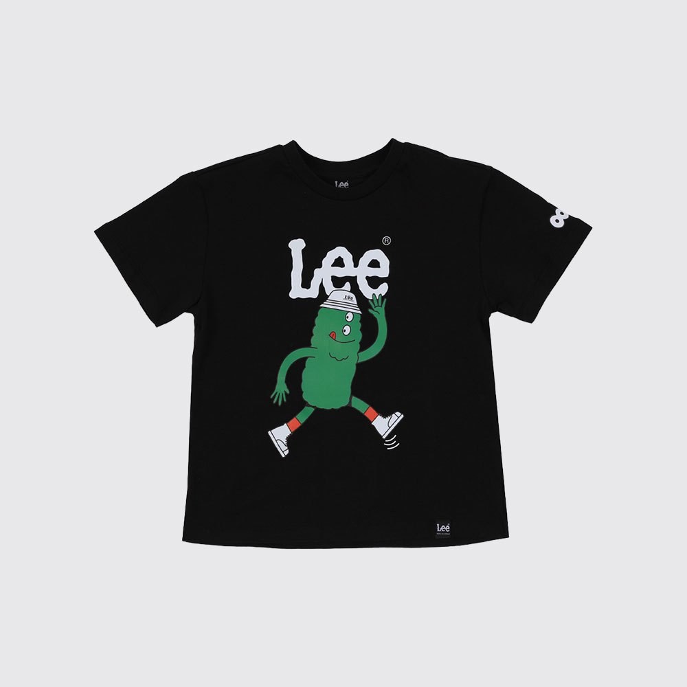 LEE KIDS เสื้อยืดแขนสั้นเด็กผู้ชาย / เด็กผู้หญิง คอลเลคชั่น Lee Kids x MillionsMonster รุ่น LK F324UTSSN06 สีดำ
