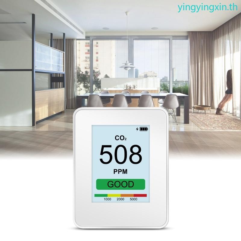 Yin CO2 Monitor เครื่องตรวจจับคาร์บอนไดออกไซด์พร้อมเซนเซอร์ NDIR 400-9999 PPM