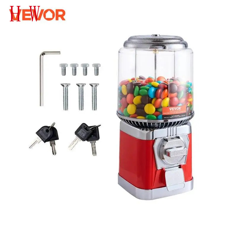 VEVOR Gumball Machine สําหรับเด็กเครื่องหยอดเหรียญ Bubble Gum Machine เหรียญดําเนินการ Gumball Bank 