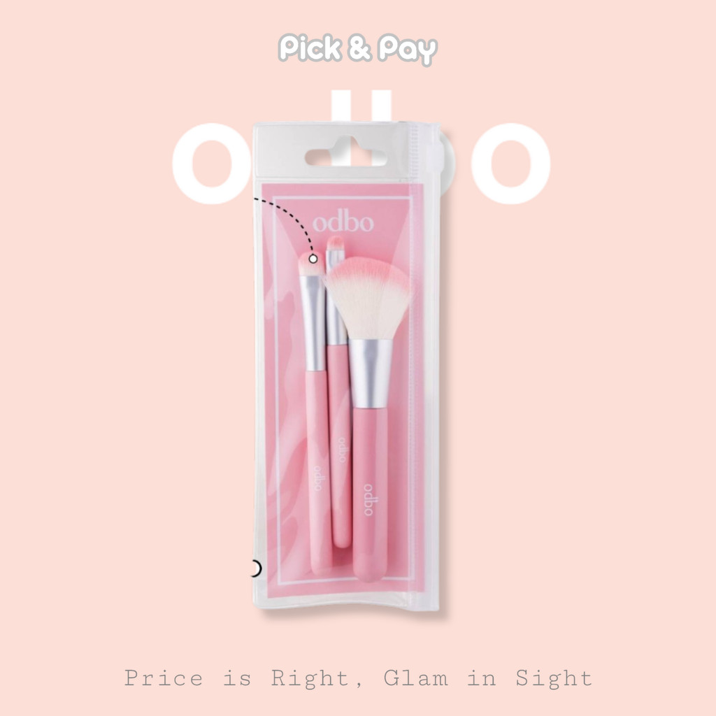 Odbo Travel Kit Brush Set 3 PCS เซ็ตแปรงแต่งหน้า ขนาดพกพา (OD8064)