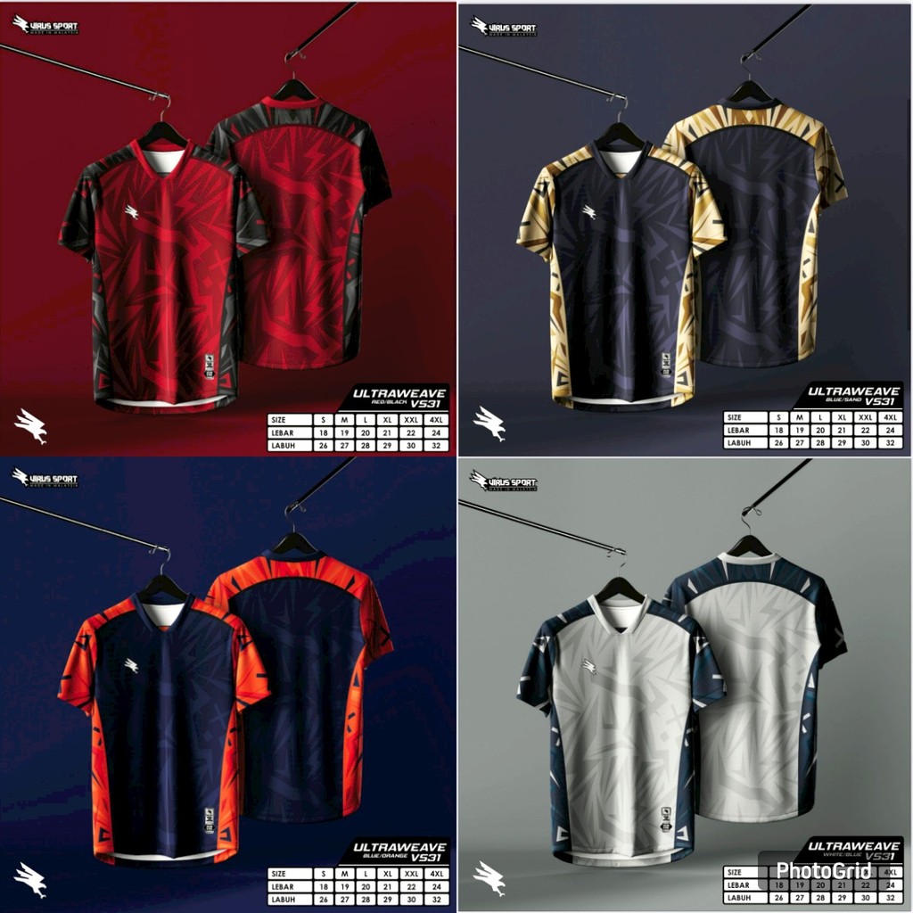 Virus Sport VS31 Ultraweave Jersey ดีไซน์ใหม่ 2025 แขนสั้น Unisex Jersi Sukan Ultraweave VS31 ทีมการ
