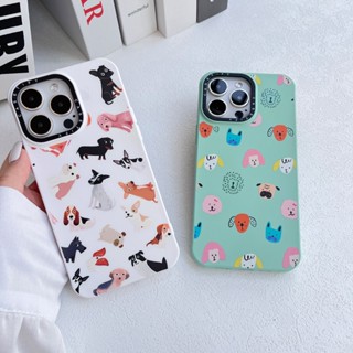 Casetify เคสโทรศัพท์ซิลิโคน แบบนิ่ม ลายสุนัข สําหรับ iPhone 15 14 11 12 13 Pro 15Pro Max