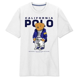 new เสื้อยืดลำลอง Beverly Hills Polo Club เสื้อยืดคอกลมแขนสั้น Clic Bear รุ่นเหมาะสำหรับผู้ชายและผู้หญิง