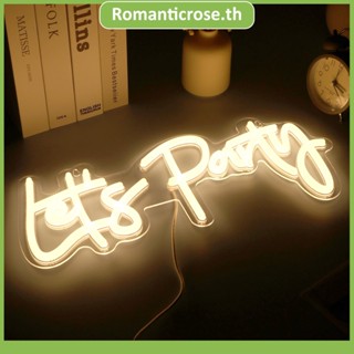 Lets Party ป้ายไฟนีออน 5V ชาร์จ USB สําหรับตกแต่งผนังบ้าน SHOPSKC7885