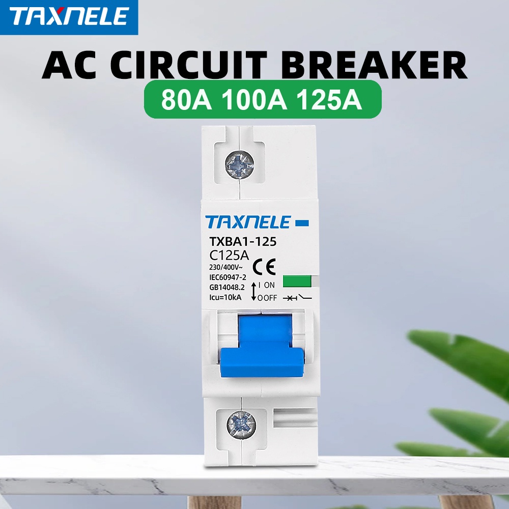 Dz47 NC 400V 1P 80A 100A 125A 10KA C Type Mini เบรกเกอร์วงจร MCB ป้องกันไฟโหลดเกิน 35 มม. รางเมาท์ D