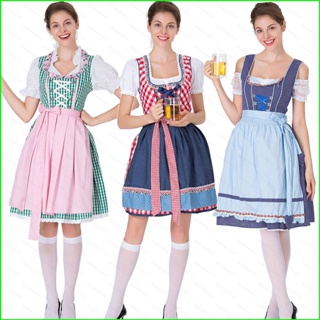 Sqt ชุดเดรส ผ้าเบียร์ ลาย The Munich Oktoberfest สําหรับปาร์ตี้ฮาโลวีน