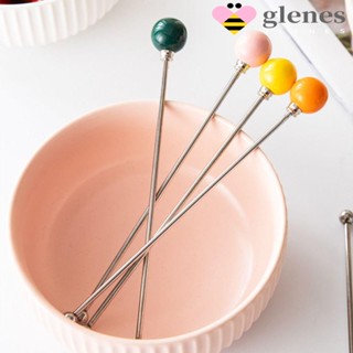 Glenes ไม้คนกาแฟ สเตนเลส น่ารัก สุ่มสี สําหรับค็อกเทล คาเฟ่