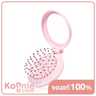 Konvy Portable Air Cushion Folding Comb #Pink คอนวี่ หวีแปรงพับพร้อมกระจกในตัว สีชมพูแสนน่ารัก.