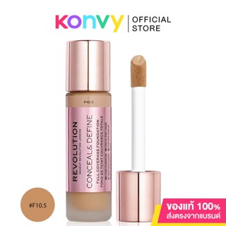 Makeup Revolution Conceal Define Foundation 23ml #F10.5 เมคอัพ รีโวลูชั่น รองพื้นที่เน้นการปกปิดขั้นสุดสูตรปราศจากน้ำมัน.