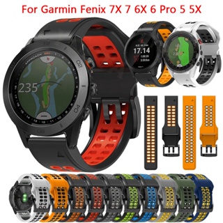 สายนาฬิกาข้อมือซิลิโคน 22 26 มม. สําหรับ Garmin Fenix 7 7X Pro 6X 6Pro 3HR 935 945 Fenix 5X Smart Watch Band Bracelet