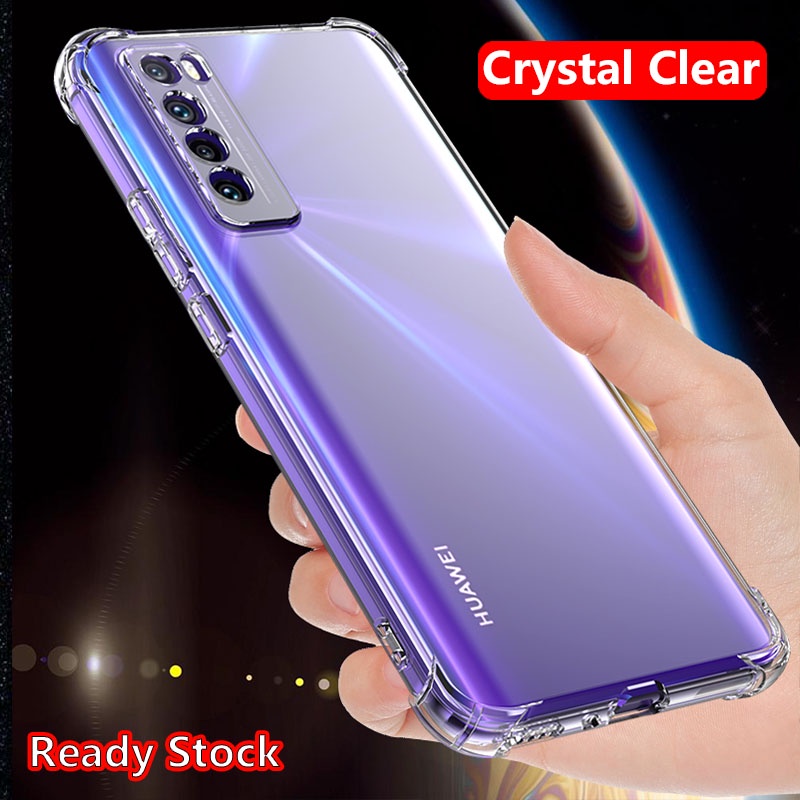 Huawei Nova 7 5G JEF-AN00 JEF-NX9 JEF-AN20 คริสตัล เจลลี่ใส เคสป้องกันอากาศ มุม นิ่ม TPU ยืดหยุ่น ซิลิโคน ยางป้องกัน โปร่งใส ฝาหลัง เคสโทรศัพท์