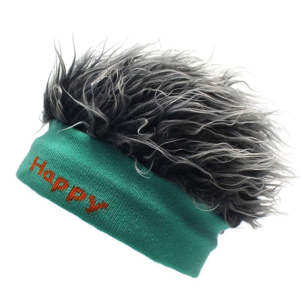 Mocho ผมปลอม หมวกกะโหลก, หมวกกีฬา ฮิปฮอป สนุก ผมสั้น, หมวกบีนนี่ ขนปุยสังเคราะห์ สตรีท ปีกกว้าง ไม่มีปีก สําหรับผู้ชาย - รูปที่ 4