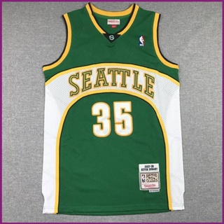 เสื้อกีฬาบาสเก็ตบอล แขนกุด ลาย NP2 NBA Supersonics Durant GREEN สไตล์เรโทร คลาสสิก พลัสไซซ์ สําหรับผู้ชาย และผู้หญิง PN2