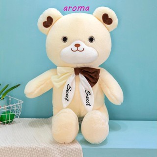 Aroma หมอนตุ๊กตาหมีเท็ดดี้ ประดับโบว์ ของเล่น ของขวัญวันเกิด สําหรับตกแต่งงานแต่งงาน ปาร์ตี้