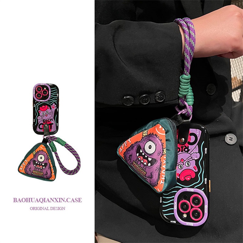 เคสโทรศัพท์มือถือ กันกระแทก พร้อมสายสะพายข้าง และกระเป๋า ขนาดเล็ก สําหรับ Iphone 14promax 13 12 13pro