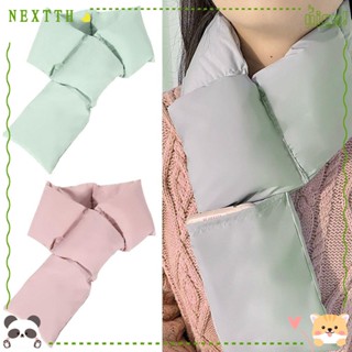 Nextth ผ้าพันคอ ผ้าคลุมไหล่ แบบหนา ป้องกันคอ สีพื้น