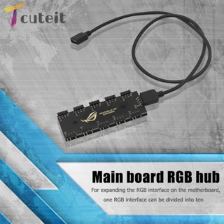 Tcuteit เมนบอร์ดพัดลมระบายความร้อน RGB 10 RGB แบบซิงโครนัส