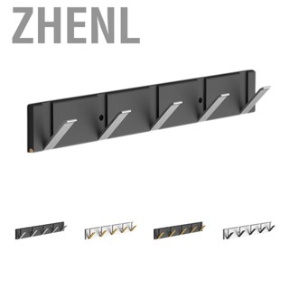 Zhenl Space Saving Hook Rack Wall Mounted Floating  Hanger Aluminum Foldable for Home