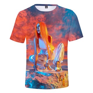 เสื้อยืด พิมพ์ลายนักร้อง Ava Max แฟชั่นยอดนิยม สไตล์ฮาราจูกุ