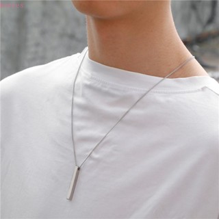 Koryes สร้อยคอโซ่ สเตนเลส ทรงสี่เหลี่ยมผืนผ้า สีทอง สีดํา