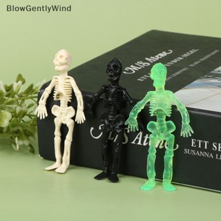 Blowgentlywind ตุ๊กตาหัวกะโหลก PVC รูปโครงกระดูกผีดิบ ของเล่นสยองขวัญ สําหรับตกแต่งปาร์ตี้ฮาโลวีน 5 ชิ้น