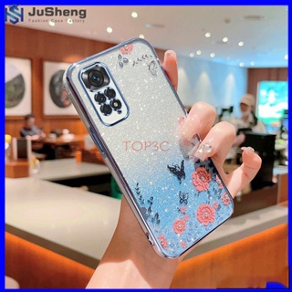 Jusheng เคสโทรศัพท์มือถือ ลายผีเสื้อกระพริบ สําหรับ Redmi note 11 Redmi note 11s MMHY