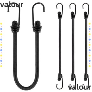 Valour สายคล้องบันจี้จัม สีดํา 24 นิ้ว พร้อมตะขอ ไนล่อน ทนทาน สําหรับตั้งแคมป์ ทาร์ป