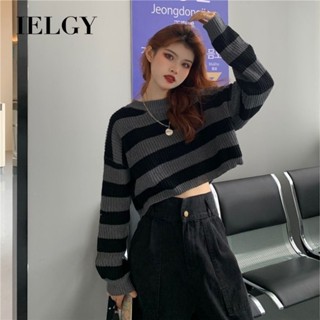 Ielgy เสื้อกันหนาวแขนยาว ผ้าถัก นุ่ม และอเนกประสงค์ สไตล์อ่อนโยน สําหรับผู้หญิง