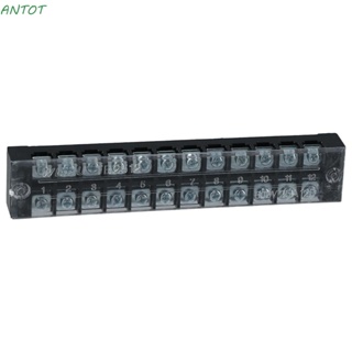 Antot บล็อกขั้วต่อสายไฟ 25A 600V แถวคู่ 12P สําหรับขั้วต่อสายไฟ TB2512