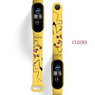 Cleoes สายนาฬิกาข้อมือดิจิทัล LED ลายการ์ตูนโปเกม่อน ปรับได้ ของขวัญวันเกิด สําหรับเด็กผู้หญิง